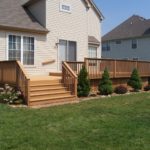 home improvement rear deck with stairs