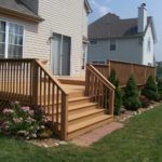 home improvement rear deck stairs courner